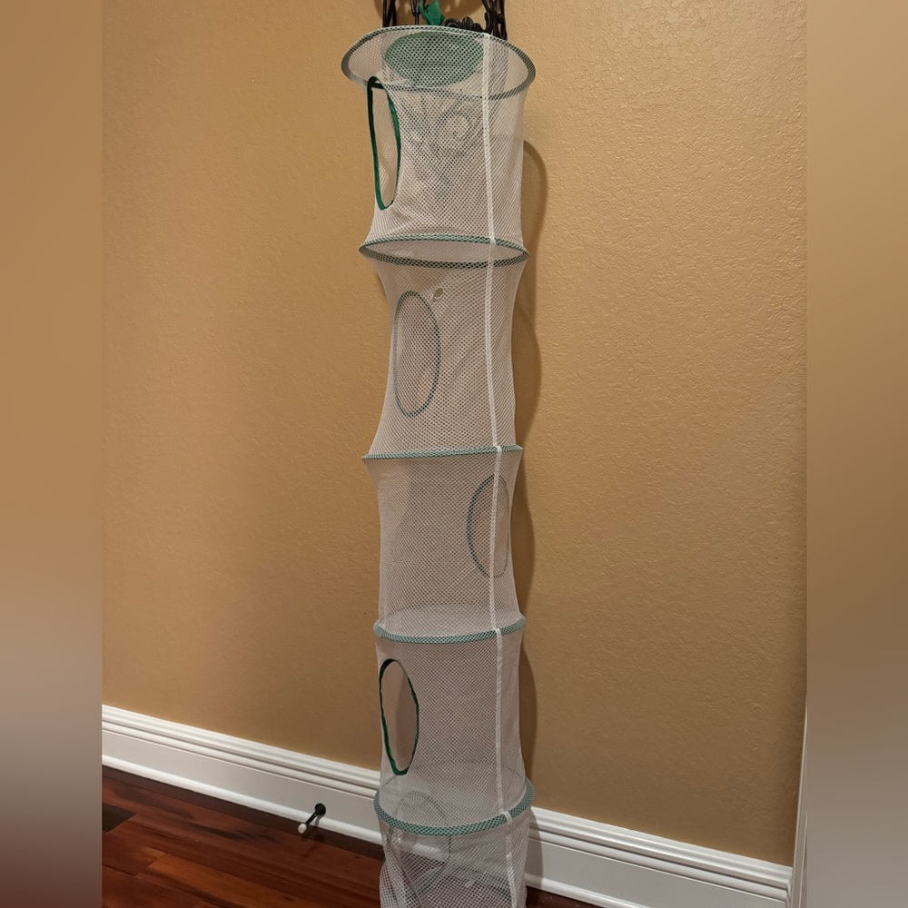 mesh velcro hanging shoe organizer (collapsible)